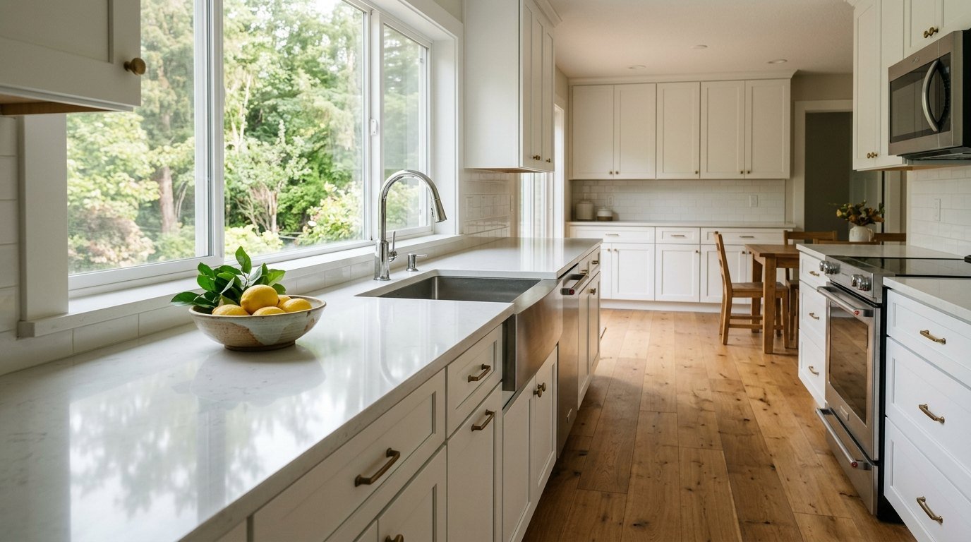 A maintained kitchen in a Metro Atlanta home on a recurring schedule